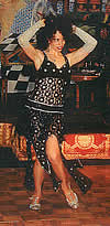 Bonita dancing in black costume